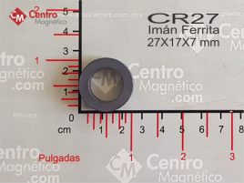 IMÁN CERÁMICO-FERRITA ANILLO 27X17X7 MM CLAVE: CR27