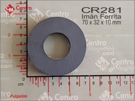 IMÁN CERÁMICO-FERRITA ANILLO 70X32X10 MM CLAVE: CR281