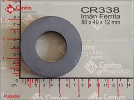 IMÁN CERÁMICO-FERRITA ANILLO 80X40X12 MM CLAVE: CR338