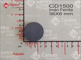 Imán de Ferrita de 36x6 mm